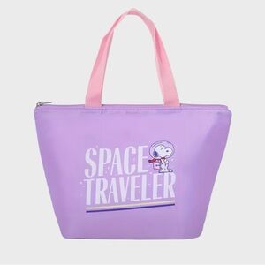 Snoopy Space Traveler Purple Insulated Tote Bag NWT